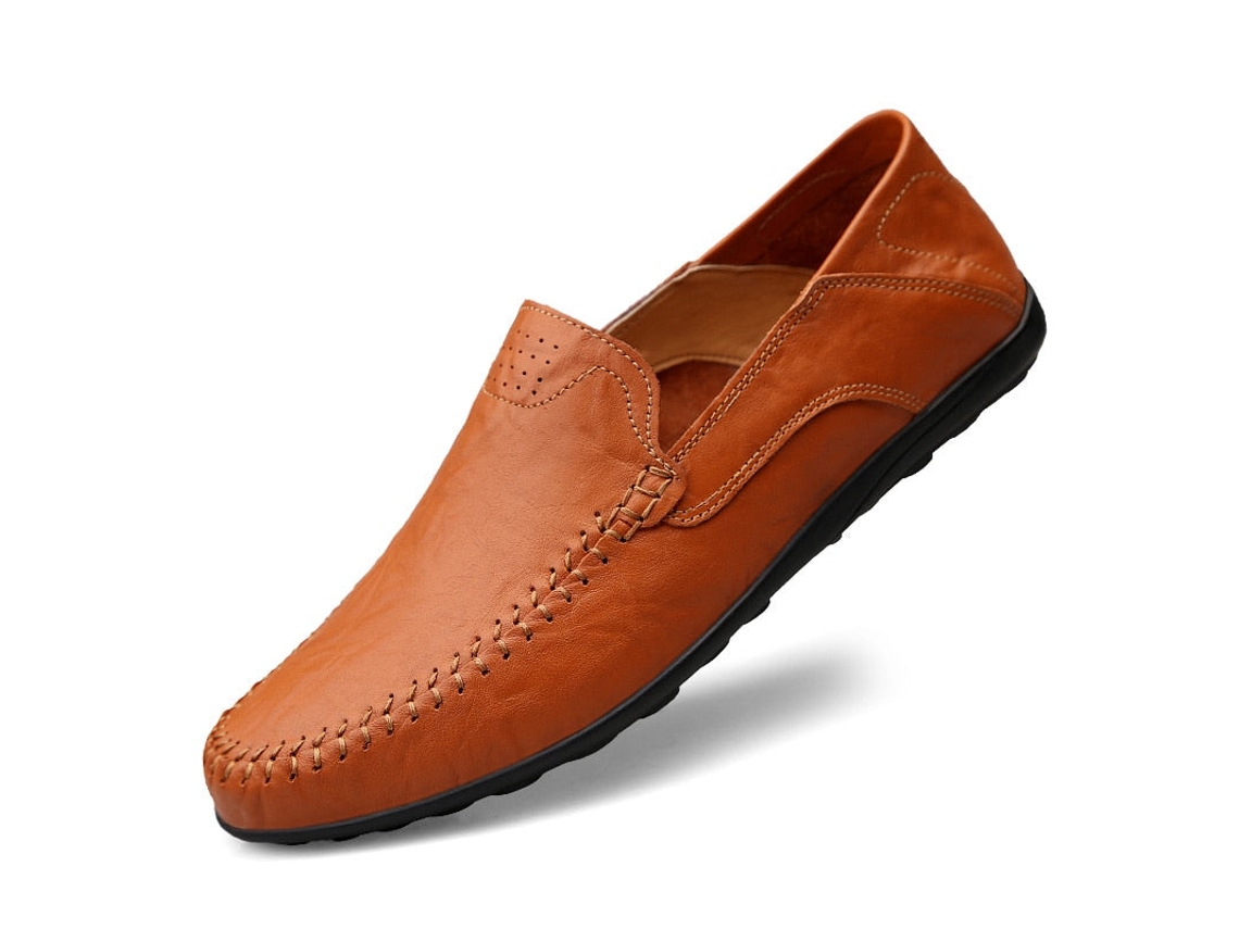 Zapatos SLOWMOOSE Zapatos casuales de cuero genuino para hombres mocasines de lujo transpirables sin cordones (