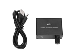 Amplificador De Micrófono Electret Con Ganancia Ajustable De 0 A 20 Db, Preamplificador De Sonido Me1, Entrada De 3,5 Mm.