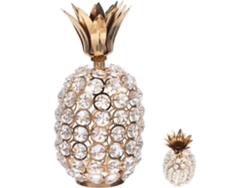 Figura De Piña Con Cuentas De Cristal Dorado, Elegante Decoración Para El Hogar.