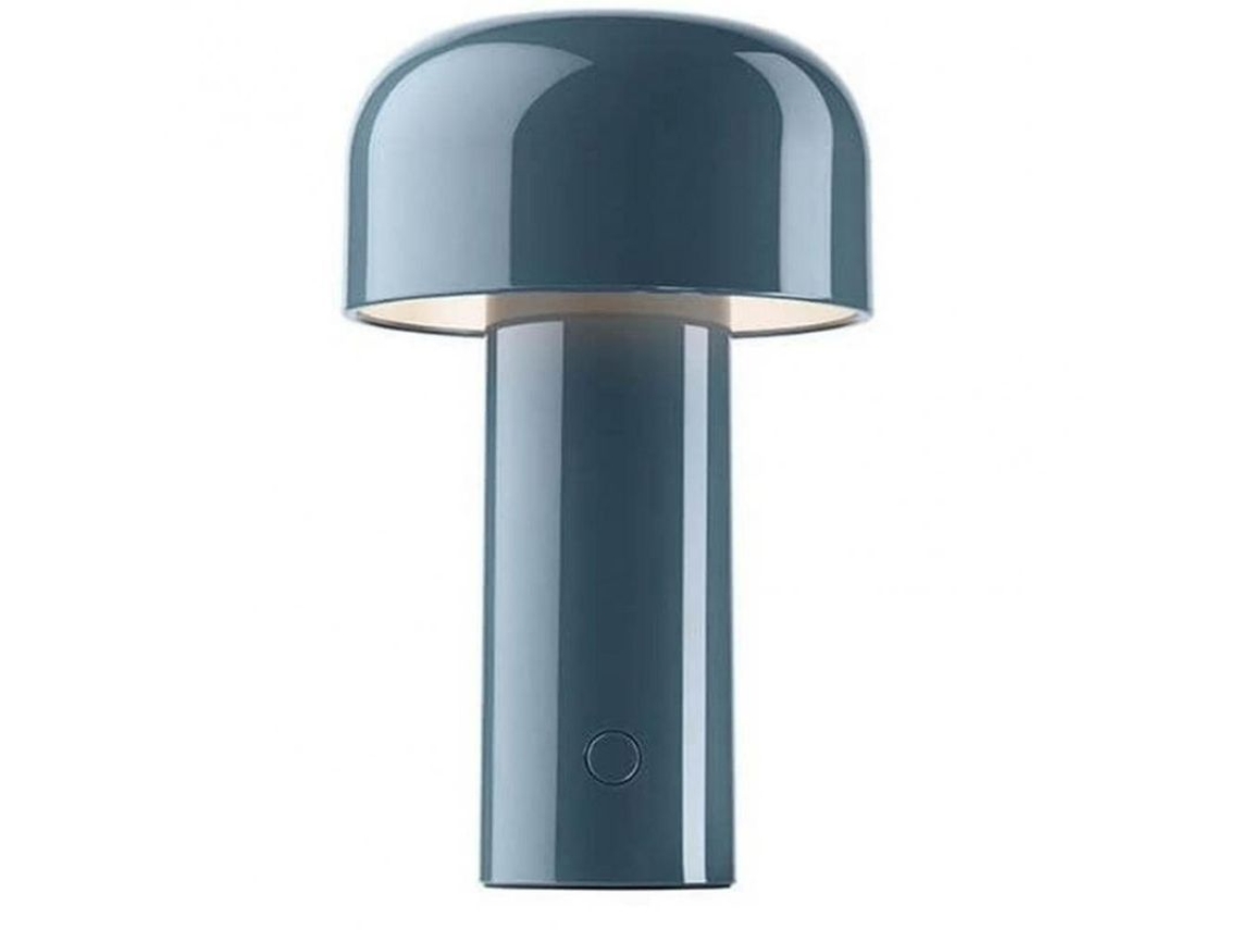 2026-lámpara De Mesa Creativa Hongo Led Recargable 3w 3 Niveles De Luz Metal Nocturna 1800mah Azul