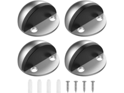 4 Piezas Topes De Puerta De Acero Inoxidable Adhesivos Para Suelos, Protección Contra Golpes Invisible Chrome Shikai