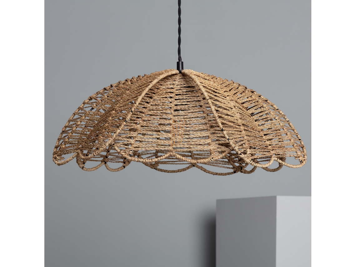 Lámpara Colgante LEDKIA (Negro - E27 - 40 W - Metal - Cuerda)