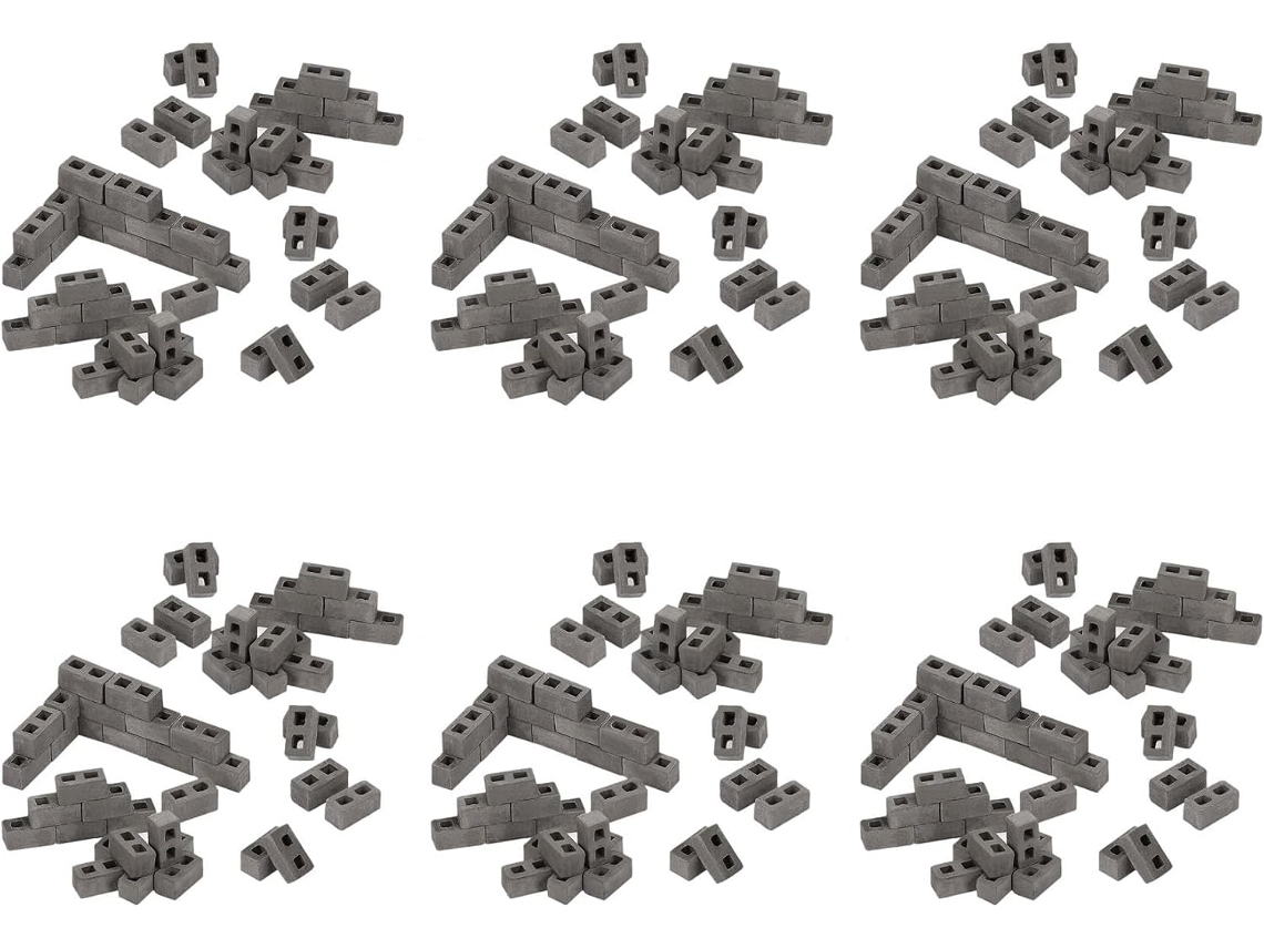 Paquetes De 360 Mini Bloques De Hormigón A Escala 1/12, Pequeños Ladrillos De Hormigón En Miniatura Para Paisajismo.