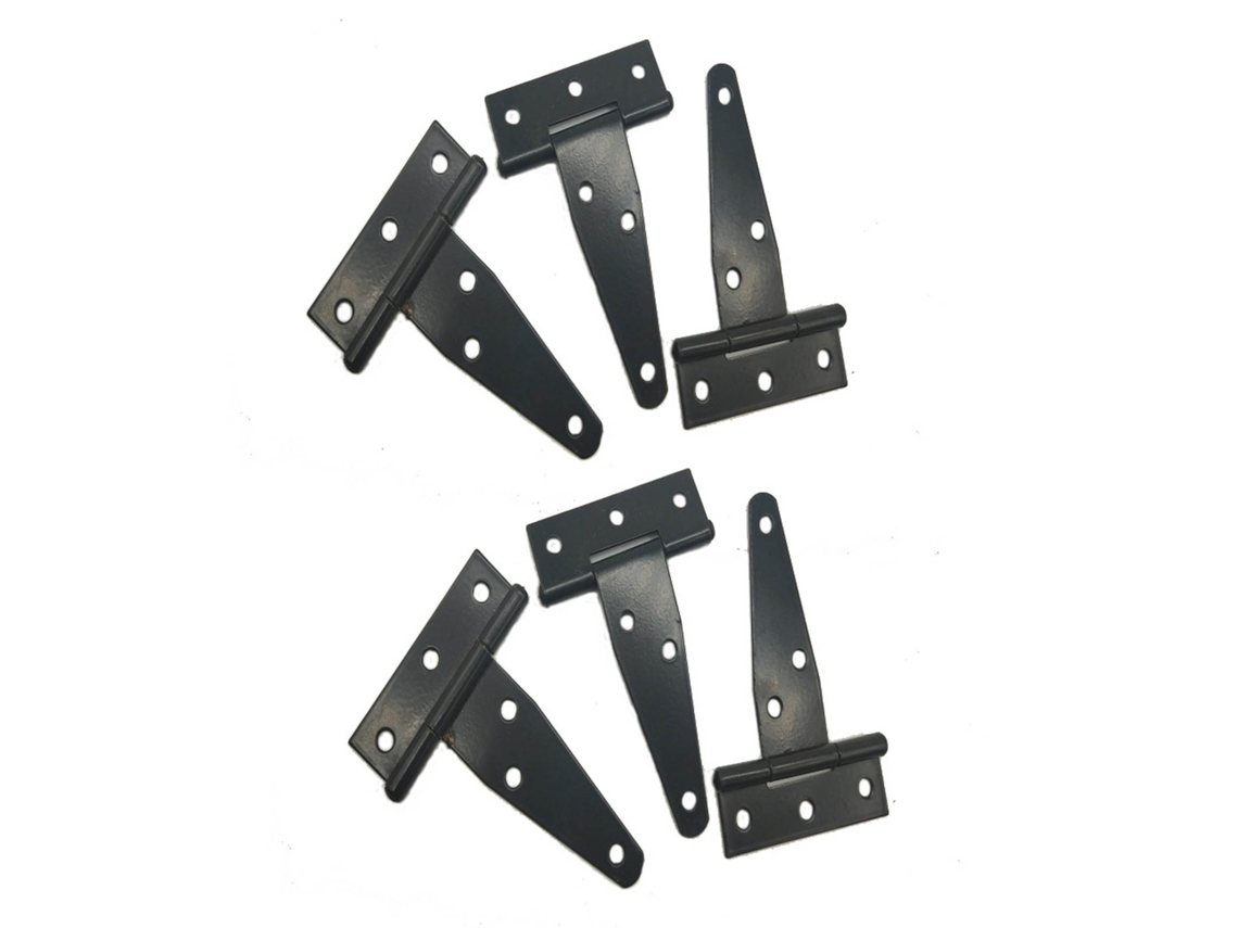 6 Piezas De Bisagras Triangulares Galvanizadas En Forma De T Con Ranura De 20 Cm Para Reemplazar Puertas Con Rodamientos.