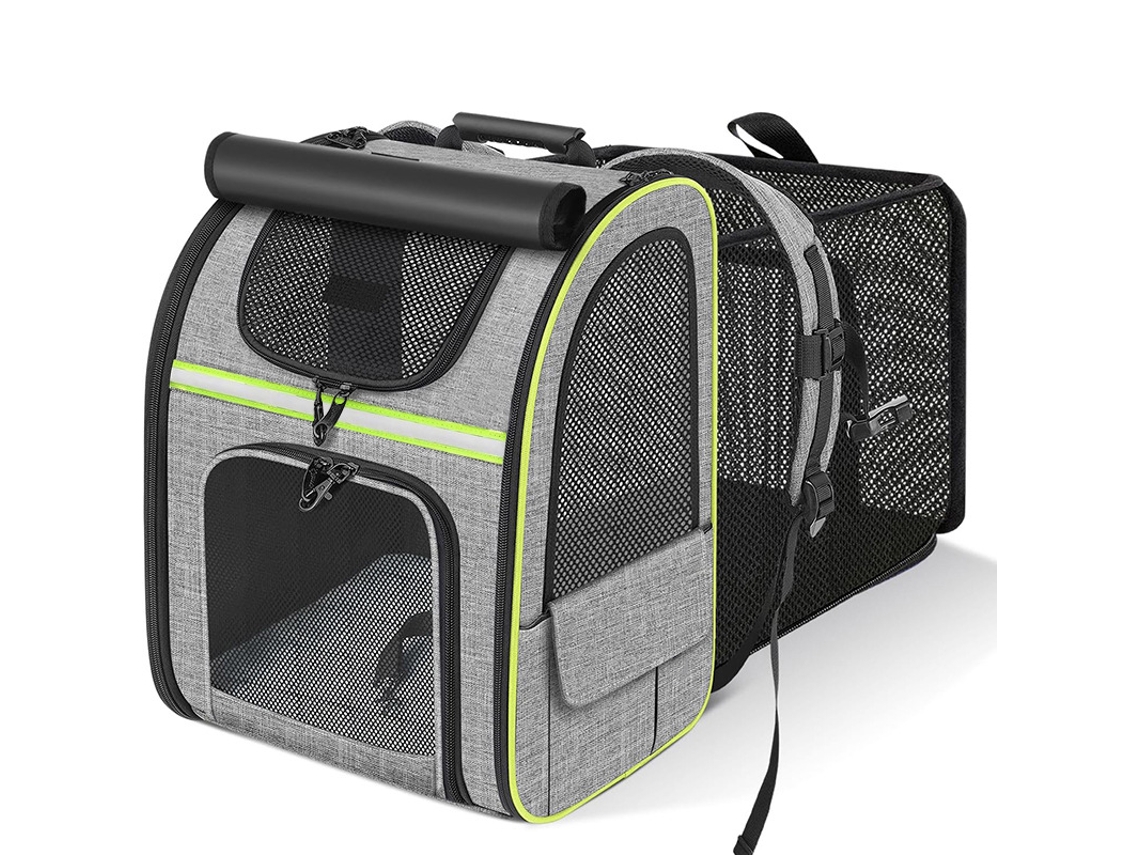 Mochila Expandible Para Gatos Con Malla Transpirable – Soporta Hasta 7,7 Kg (17 Lbs) Para Gatos Y Perros Pequeños, Verdoso Panoona
