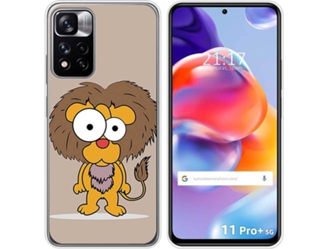 Carcasa para Xiaomi Redmi Note 11 Pro+ Plus 5G TUMUNDOSMARTPHONE Dibujos Leon Multicolor