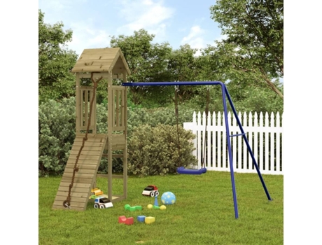 vidaXL Parque infantil de exterior madera de pino impregnada