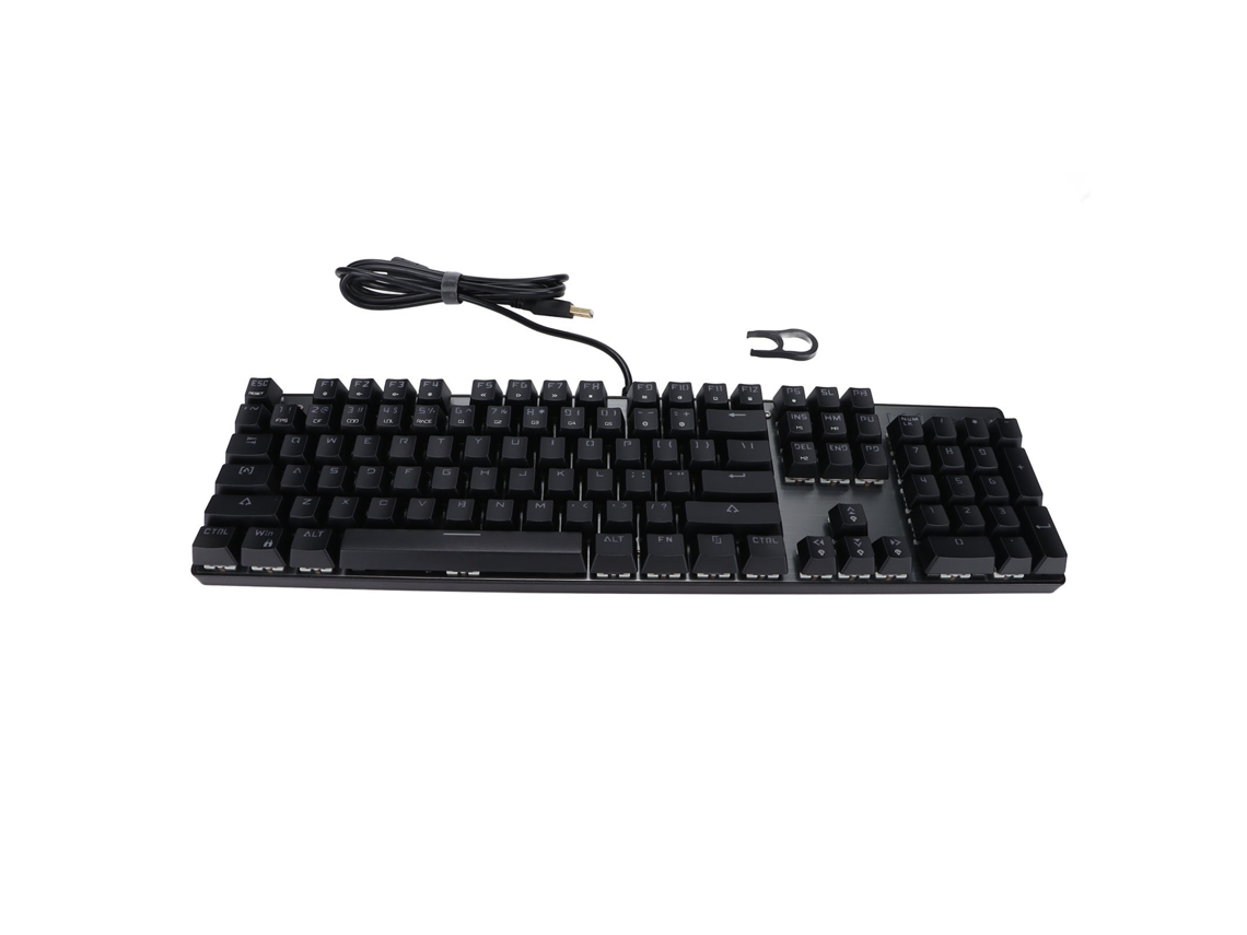 Teclado Mecânico Gamer 104 Teclas Switch Azul Rgb 50 Milhões De Cliques Usb Para Computador