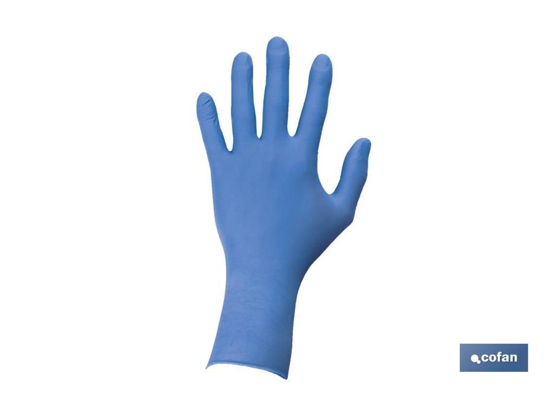 Caixa 100 Unidades Luvas De Nitrilo Azul COFAN
