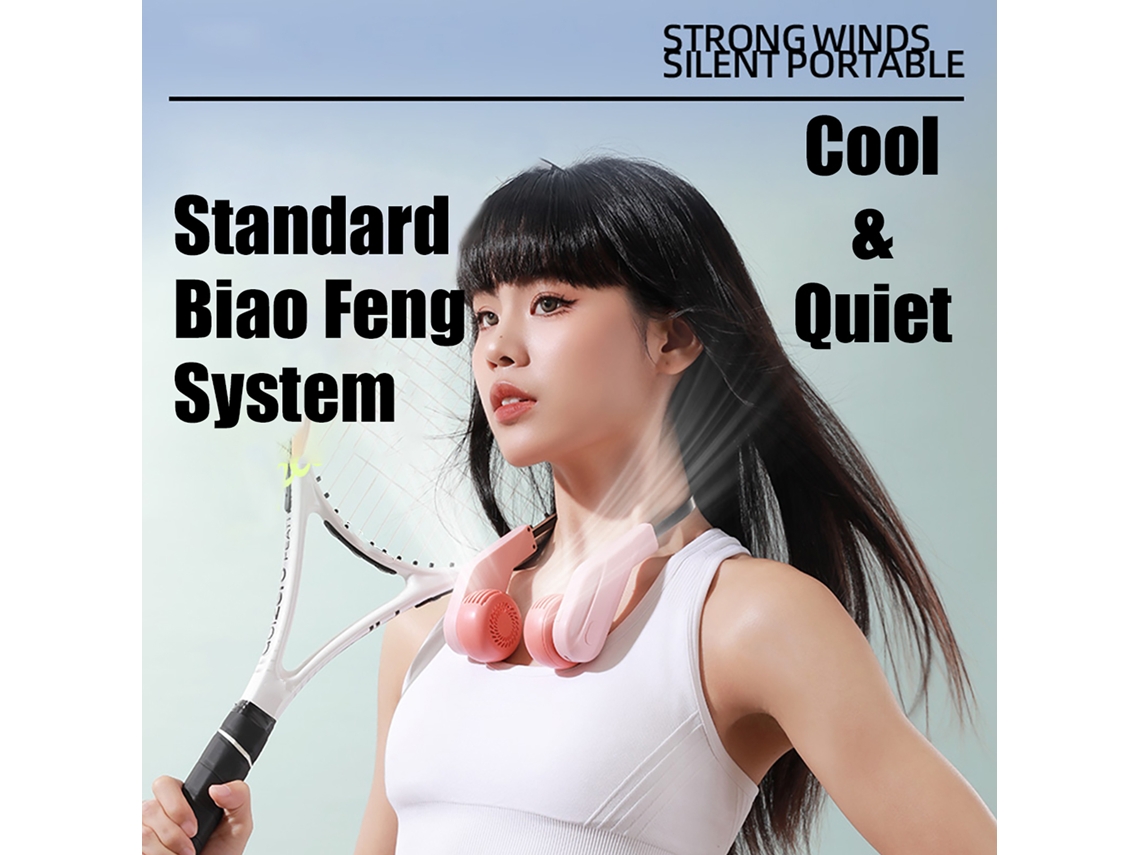 Ventilador De Cuello Portátil, Recargable Y Sin Aspas, Con 5 Velocidades, Ajuste De 360° Y Refrigeración Por Zonas.