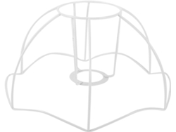 Soporte de lámpara de mesa de hierro para armar, estructura redonda y cuadrada de 9x25x13 cm, compatible con casquillo E27. SFUSHOS