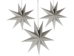 KOFIHETY Estrella de papel, decoración estrella plegable, conjunto 3 estrellas papel 30cm para Navidad, fiesta, boda o escuela