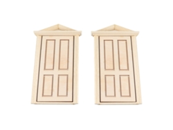 2 Puertas De Madera En Miniatura Para Casa De Muñecas A Escala 1:12 Y 1:6 (navidad)