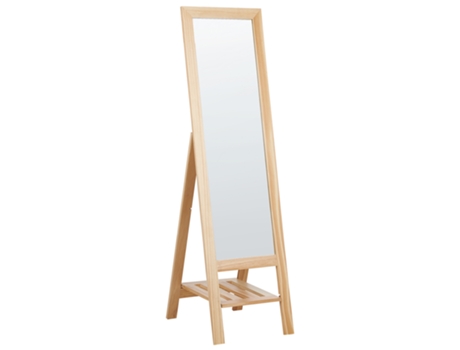 Espejo de pie BELIANI Luisant de Madera de pino Madera clara 40x52x145