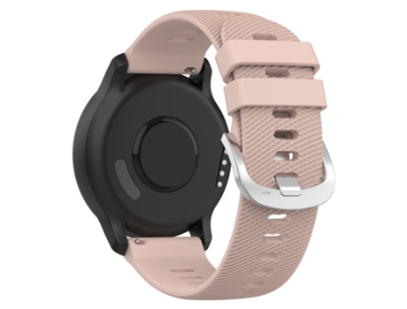 Correa de Silicona 20mm raya cruzada para Garmin VivoMove Trend/Venu Sq 2 - color rosa pálido