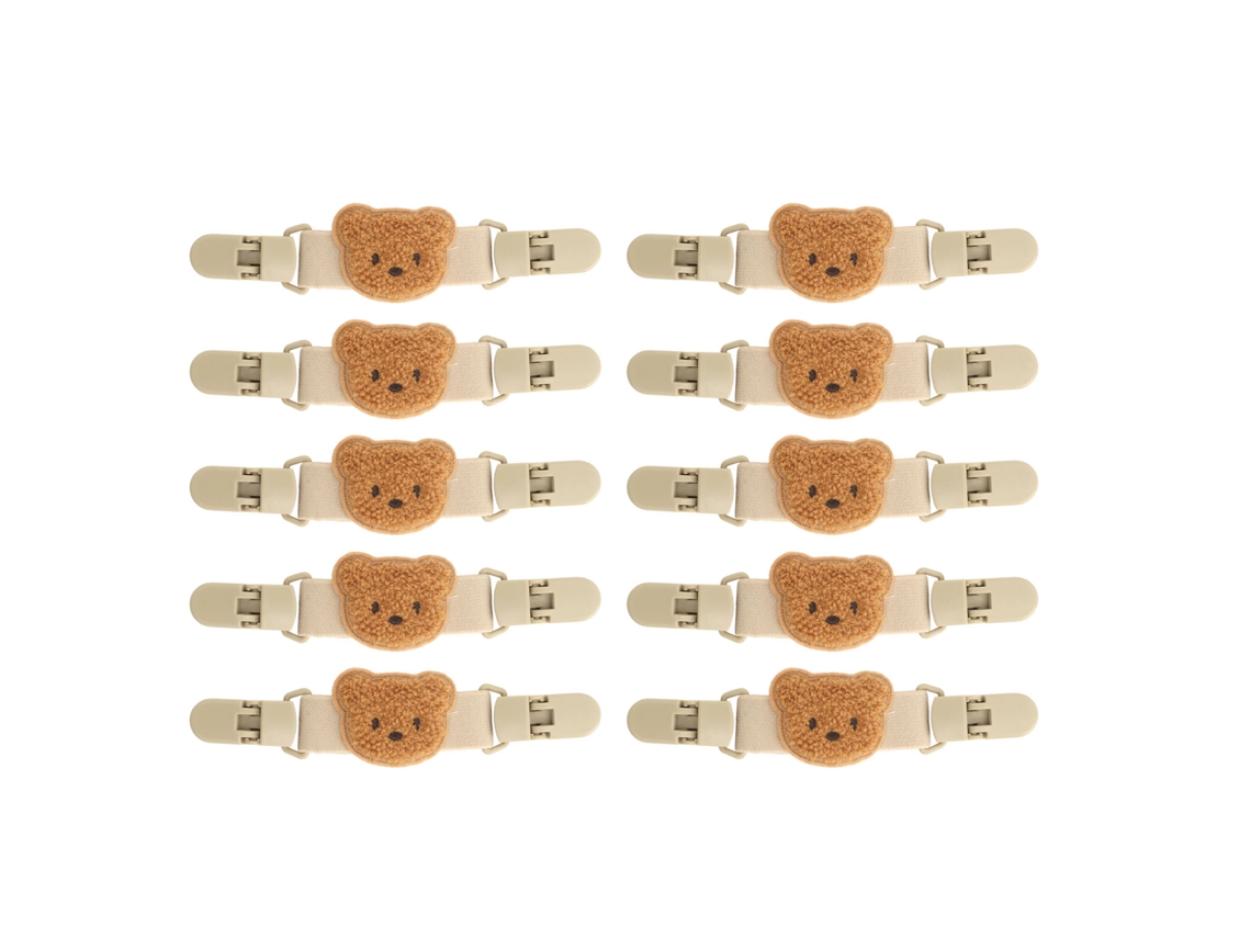 10 Pinzas De Ajuste Con Forma De Pico De Pato Para Ropa, Para Chales Y Camisas De Mujer, Color Marrón Oso.