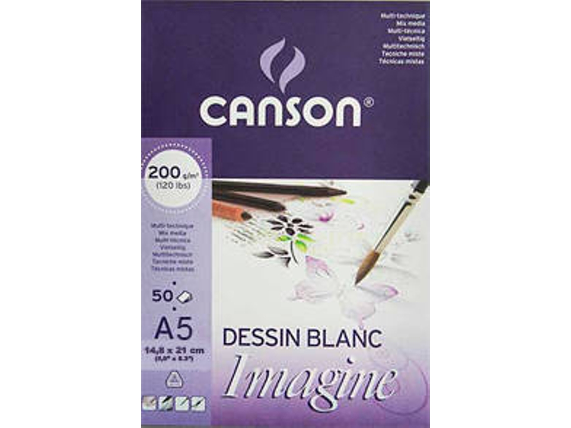 Bloc de Dibujo CANSON Canson Imagine Fino (A5 - 14.8 x21 cm)