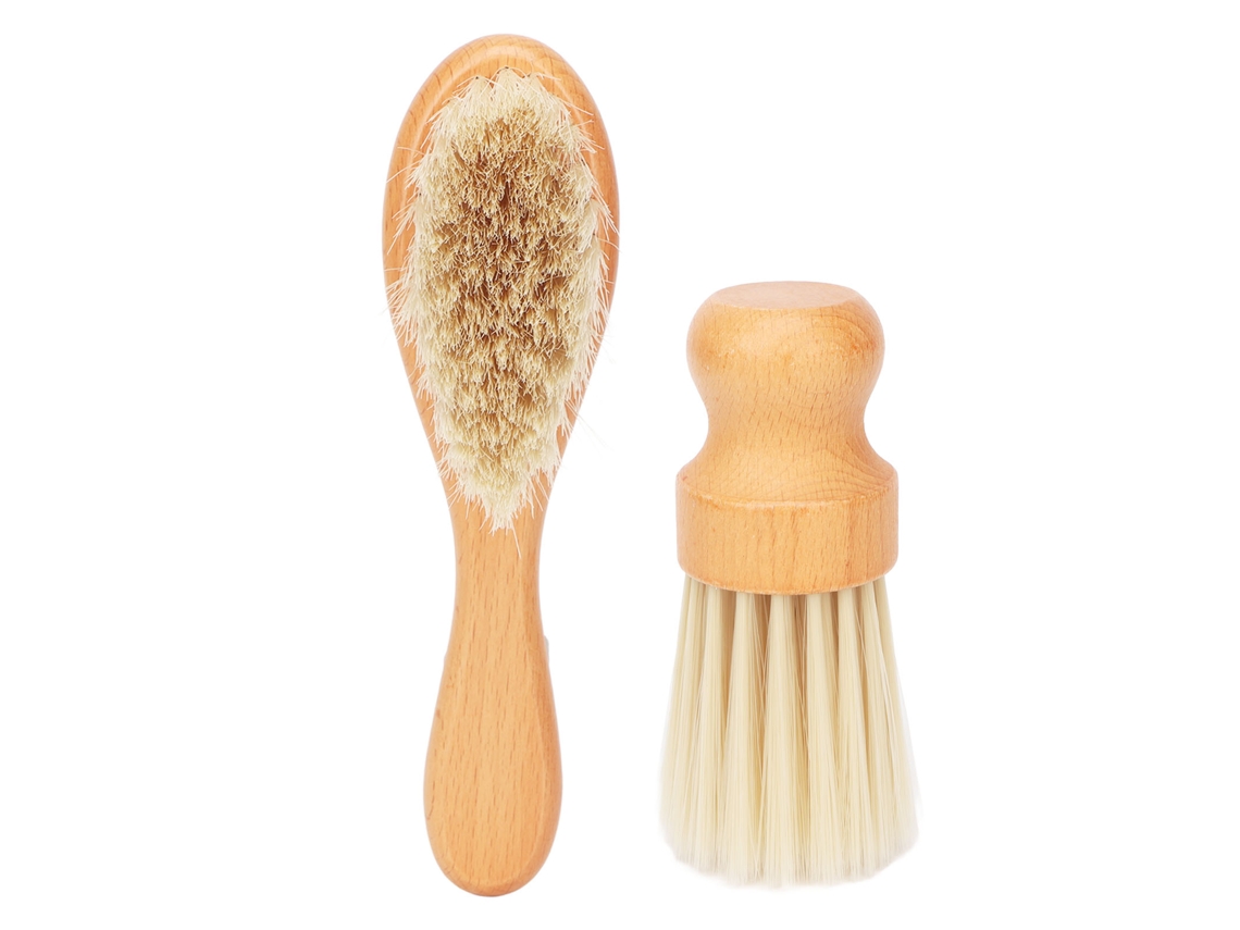 2 Piezas Plumero Para Cuello Con Mango De Madera Eliminador De Pelo Suelto Suave Profesional Para Salón Y Hogar