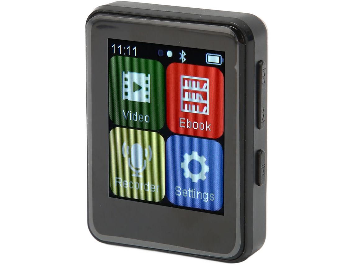 Reproductor MP3 Bluetooth YIZHOOD D2 1.8Inch Tarjeta TF 256GB (Negro)