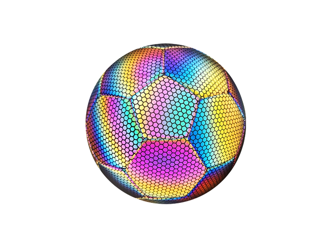 Balón de fútbol reflectante luminoso para entrenamientos y partidos regulares, sin marca.