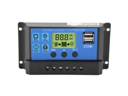 Controlador de carga solar PWM de 12 V y 24 V con 2 puertos USB y pantalla LCD de 30 A (YJSS-30A)