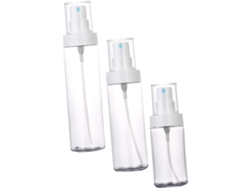 De 3 Frascos De Plástico Transparentes Vazios Com Spray, Pulverizador Portátil De Névoa Fina