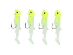 4pcs Señuelo De Pesca T-tail Suave Antideslizante Anclaje Simple Imitación Alta Herramienta De Pesca