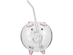 Vaso Transparente De 220 Ml Con Diseño De Cerdo, Taza De Cóctel Original Y Versátil.