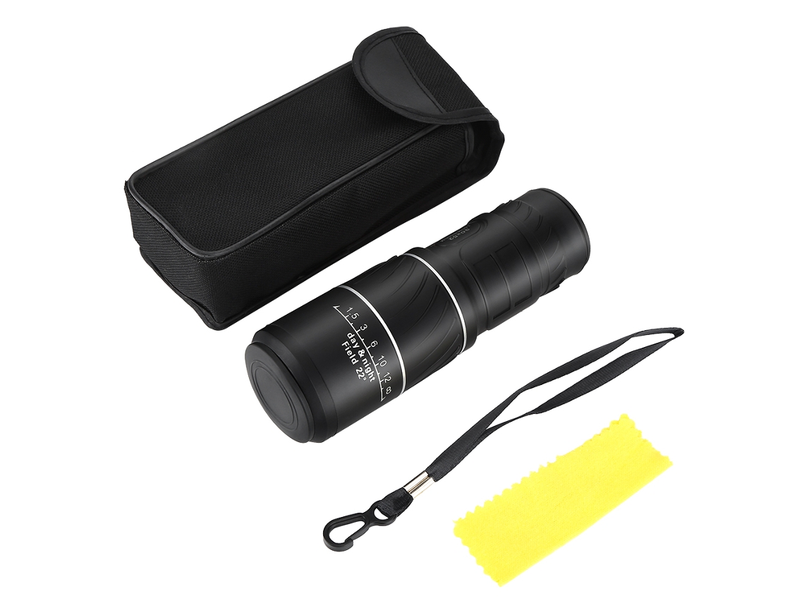JILLIOPER Monocular portátil ligero con enfoque dual para camping, caza y conciertos con bolsa