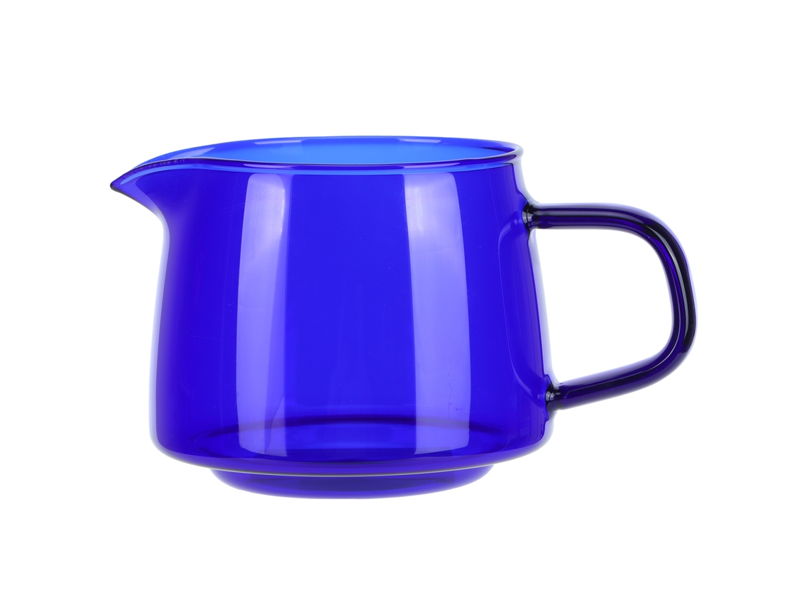 Taza de café de vidrio de sílice y boro de 300 ml, para compartir, accesorio azul