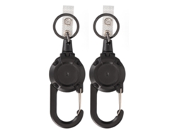 Mali 2pcs Porta chave Retrátil Anti Perda com Cordão de 60cm para Cartão de Identificação e Chaves