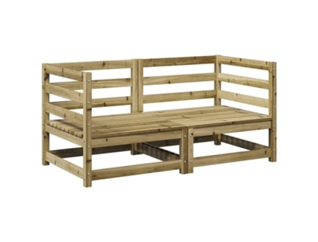 Conjunto 2 de sofás de jardín VIDAXL madera de pino impregnada