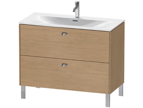 Pedestal de lavabo DURAVIT Brioso vertical 102,0 x 47,9 cm 2 cajones incl. recorte de sifón y delantal para lavabo Viu 234410