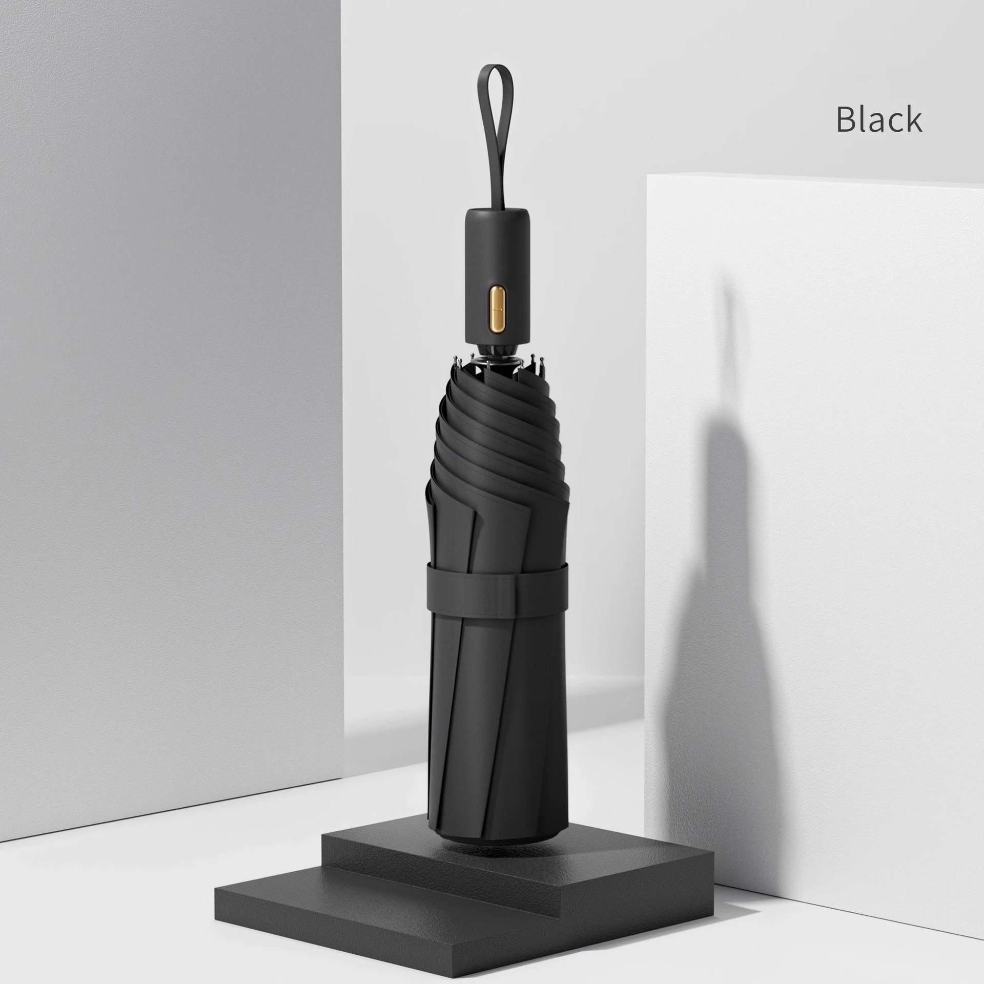 Paraguas Plegable Automático, Resistente Al Viento, De 32 Varillas (negro), Con Protección Upf50+, Portátil Y Compacto.