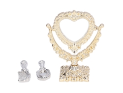 Jinwei-lámpara Miniatura Para Casa De Muñecas Con Espejo Decorativo Y Accesorios De Muebles