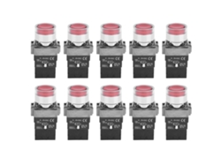 10 Interruptores Pulsadores Planos Berm Con Reinicio Automático Nc Bem-xb2-01dn24v