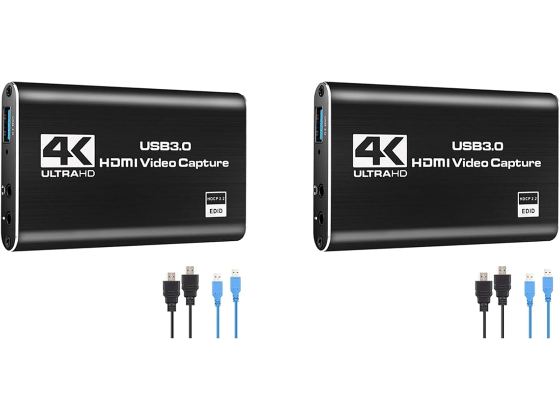 Adaptador De Tarjeta De Captura De Audio Y Video 2x, Convertidor Usb 3.0 4k