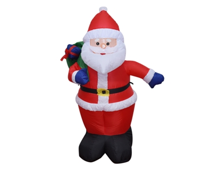 Adorno de Navidad Adornos Navideños Pulgadas Luces Mochila Inflables Papá Decoración Del Lugar (1.2 m)