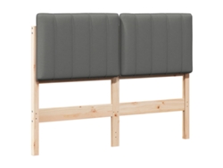 Maison Exclusive - Cabecero Tapizado Con Cabecera Marrón Y Gris Claro 120 Cm