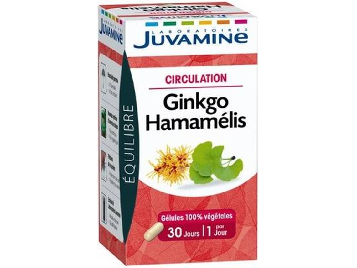 Complemento Alimentar LABORATOIRES JUVAMINE Gingko Hamamelis - Circulação (30 cápsulas vegetais)