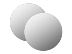 Conjunto de 2 Espejos de Pared 50 cm Vidrio Redondo Decoración
