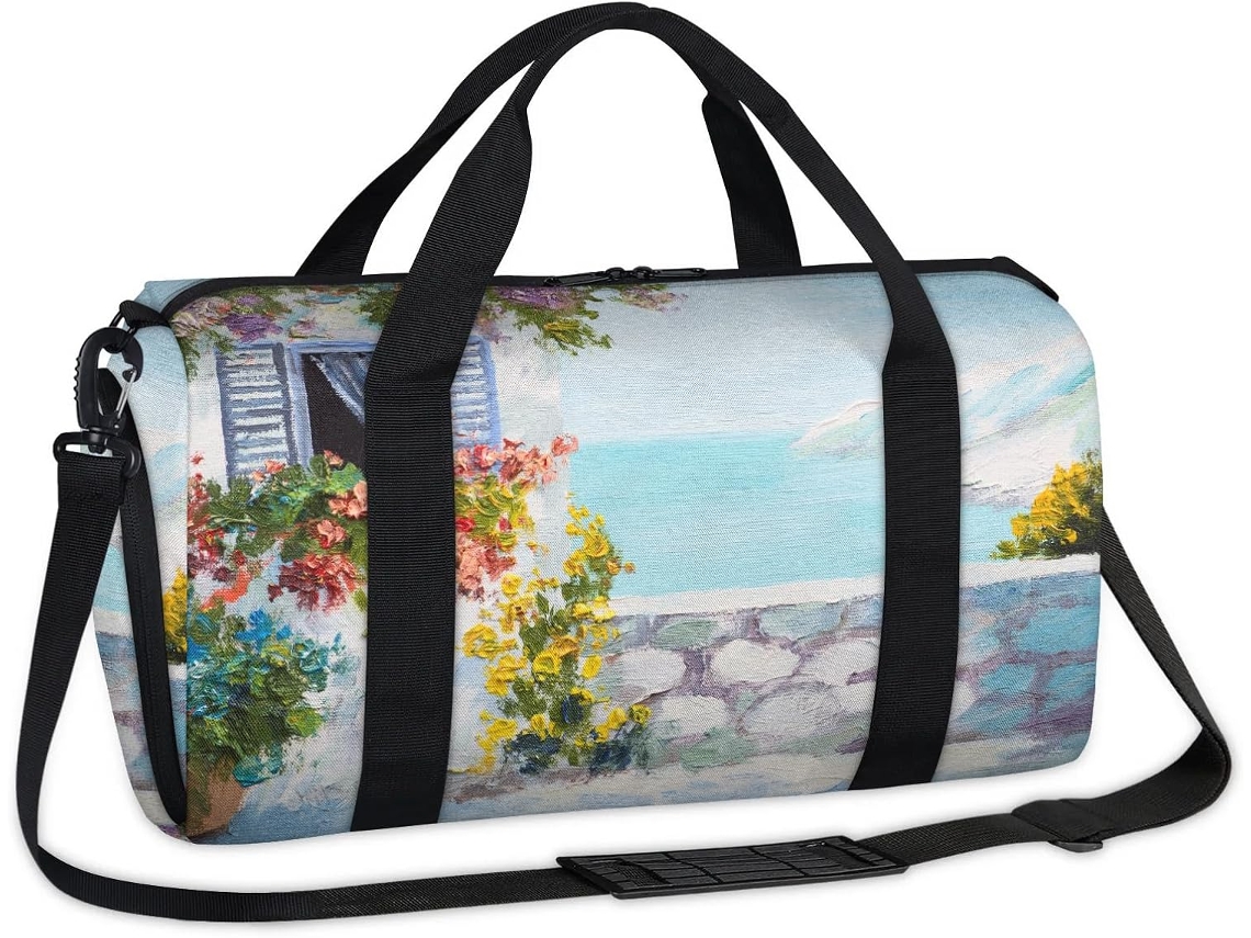 Bolsa Deportiva Paisaje Marino Pintura Al Óleo Bolsa Fin Semana Viaje Gimnasio Para Niños Niñas Mujeres Hom