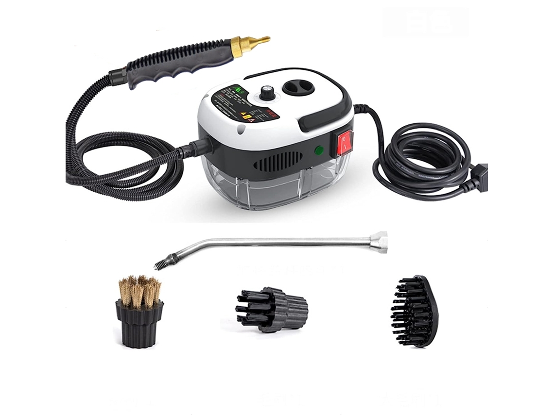 Limpiador a vapor multiusos Digitallab para eliminar manchas en el hogar y el coche (blanco)