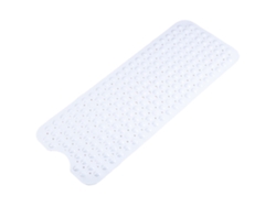Esteira Anti-escorregamento Para Chuveiro Banheiro 40x100cm Pvc Com Copoas De Sucção Branco