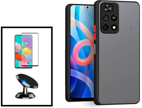 Kit Carcasa Trasera Protección Cámara + Protector de Pantalla Xiaomi Poco X4 Pro 5G GIFT4ME Negro