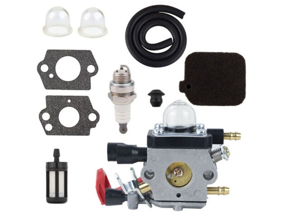 Kit de carburador para Stihl BG50 BG55, apto para cortacéspedes con carburador BG45 BG85, número de pieza 4229-120-0650. Incluye junta, bujía y filtro.