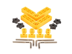 2 Piezas Planchas De Posicionamiento Ángulo 90 Grados Clamp De Fijación Abs Herramienta De Carpintería 120mm Amarilla