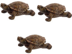 3 Piezas De Adornos Marinos, Figuras Artificiales De Tortugas, Decoración Realista