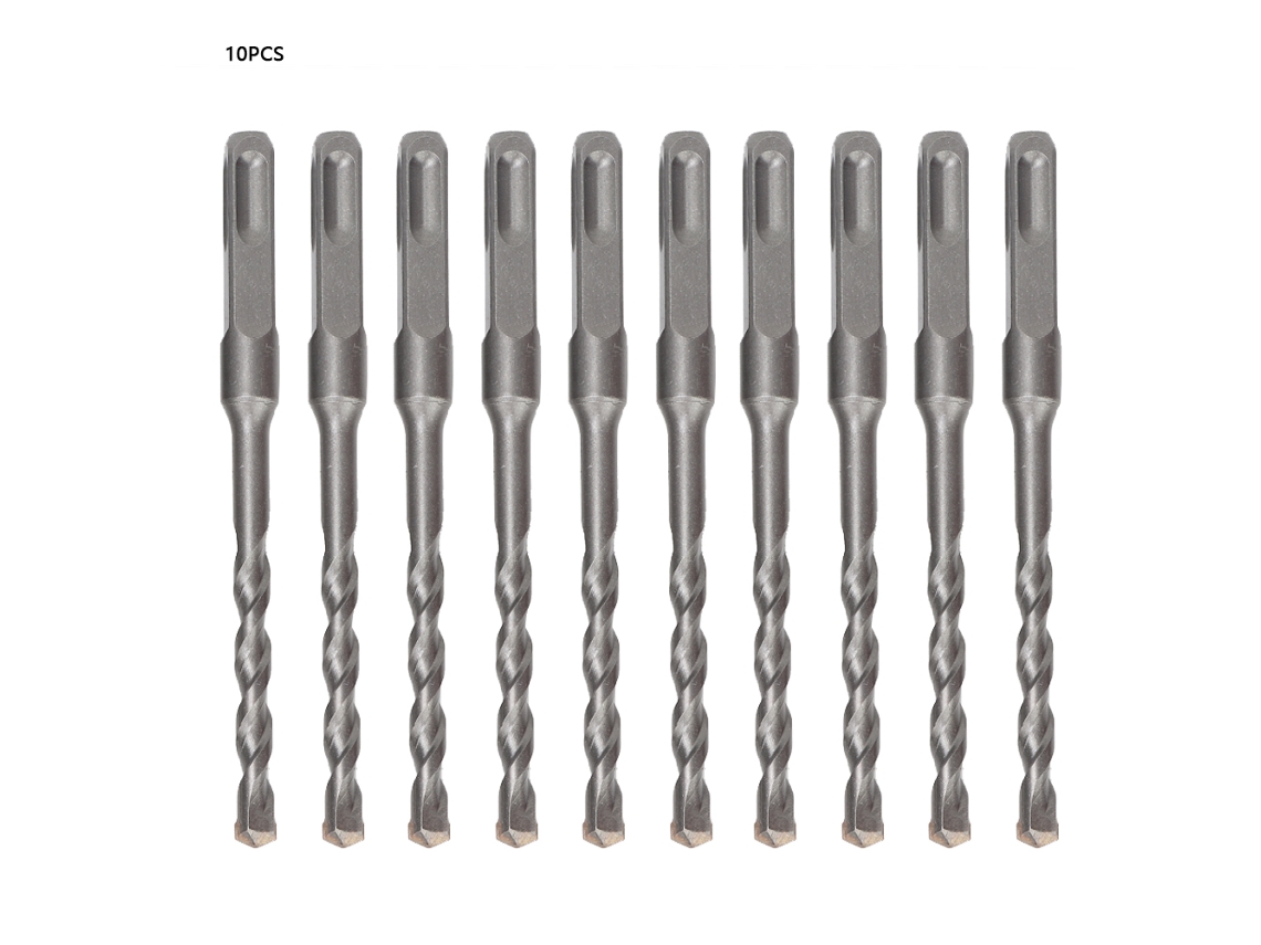 Juego De 10 Brocas Para Taladro Percutor Eléctrico Con Mango Cuadrado Para Hormigón 8*150mm