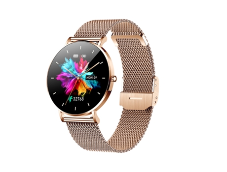 Smartwatch Pantalla a color Amoled de 1,3 pulgadas Duración de la batería de 30 días Ip67 Resistente al agua Oro BISBISOUS